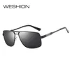 Weshion vintage óculos de sol homens polarizados 2020 designer piloto de tamanho médio tons de sol óculos uv400 zonnebril mannen
