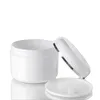 White Plastic Jar with Lid Empty Refillable Cosmetic Plastic Bottles Make Up Face Cream Lotion Storage Container