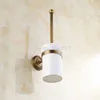 Accessori per il bagno Porta scopino a parete Finitura classica anticata Scopino per WC in stile europeo ZR2400