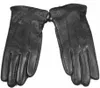 Fingerless Handskar Guantes Winter Men's Leather Deerskin Thicked Water Wave Style Fake Foder och Warm 1