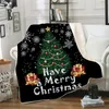 3D-Weihnachtsdecken für Erwachsene, doppelte schwere Decke, Winterdecken, Windeln, Bettwäsche, Weihnachten, Heimtextilien, 150 x 200 cm, T2I51478