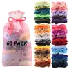 60pc Samt Scrunchies Frauen elastische Haarseilbindungen Pferdeschwanz Haarhalter Bands Gummiband Frauen Girls Krawatten Seil Acces8166046