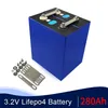 OYE 8pcs 3.2V 280Ah LiFePO4 Cell Grade A Rechargeable Battery Pack DIY for EV-Scooter Electric Rv solar energy prismatic shape