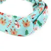 Julklappar Print Santa Snowflake Cross Hairbands Xmas Flickor Hårtillbehör Skriv ut Söt Stretch Hair Turban M2756