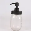 Zwarte Mason Jar Zeep Dispenser Deksel 304 Roestvrijstalen Roestbestendige Vloeibare Kleine Kop Lotion Pomp voor Keuken Badkamer Met JAR LJJP550