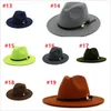 2020 Kvinnors Fedora Hat för Gentleman Woolen Wide Brim Jazz Church Cap Band Wide Flat Brim Jazz Mössor Snygga Trilby Panama Caps