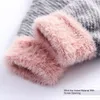 Cinco dedos Guantes Pantalla táctil Guante Mujer Invierno Mantenga Cálido Engrosamiento Tejido Precioso Lana Imitar Peluche Mink The Hiver Femme1