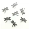 100pcs Lot Dragonfly Alloy Charms Pendants Retro Jewelry Making DIY Keychain Ancient Silver Pendant For Bracelet Earrings 14x18m5517766