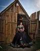 Svarta bollklänningar söta 16 klänningar mexikanska tema blommor broderade från axeln pärlast svart satin vestidos de quinceanera dre232c