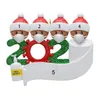 DHL HOT KOOP 2020 Hot Sale Quarantine Kerstdecoratie Gift verblijf thuis Gepersonaliseerde Familie van 2 3 4 5 6 Ornament Pandemic Fy4281