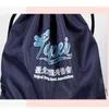 Creative Portable Drawstring Backpacks Solid Color Sports Fashion String Folding Drawstring Bags D210 Polyester Storage Handle Bag7227912