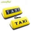 LDRIVE 1 PC 12V 5W Bright Led Car Roof TAXI CAB Indicator Lamp Sign Yellow Red Taxi Light Lamp Adhesive Tape Mounted