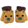 Cute Cartoon Bear Gloves Winter Warm Fashion Finger Half For Women Outdoor Antifreeze Thickening Girls Mittens