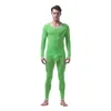 2st Set Men Sexy Ice Silk Long Johns Men Thermal Compression Set Underwear Transparent Bottom Underwear Thin Stretchy Legging218V