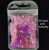 Nail Art Glitter Sequins Butterfly Maple Leaf Laser Star Flakes 3D Silver Gold Sequins Polska Manikyr Dekorationer Nail Art Sequins