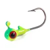 Hengjia Wholesale 500pcs colorful HEAD LURE 1.75G 2.5CM Fishing hook Mini LEAD ROUND JIGS HOOKS
