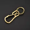 Robuster Schlüsselanhänger aus Edelstahl, Schwarzgold, Karabiner, Auto-Schlüsselanhänger für Männer und Frauen, Modeschmuck, Will und Sandy