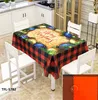 Christmas Bell 3D Printed Pattern Rectangular Tablecloths Xmas Party Picnic Dustproof Table Cloth Cover Tea Bedside Cabinet Mat