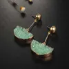 Lampadario pendente 1 paio di orecchini in resina pietra Druzy per le donne Gioielli fatti a mano semicerchio Drusy Drop Earing Eardrop Orecchini lunghi E157