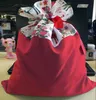 Санта Sack Рождественские подарочные пакеты Drawstring сумка с оленями XAMS Эльфы носки Рождество конфеты мешок Рождество конфеты мешок украшения LSK1287