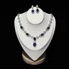 hochzeit schmuck set royal blau