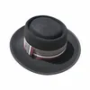 Women039s Classic Wide Brim Warm Wool Fedora Hat with Colored Ribbon Retro Style Felt Panama Hat9990207