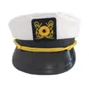 Berretti Cappelli per yacht per adulti Barca Skipper Nave Marinaio Capitano Costume Cappello Berretto regolabile Navy Marine Admiral per uomo Donna1