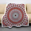 Decken Bohemia Ethnic Mandala Lustige Charakterdecke 3D-Druck Sherpa Auf Dem Bett Heimtextilien Traumhafter Stil 07