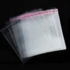 200pcs 14cm Wide Plastic Bags Clear Self Adhesive Cellophane Bag Transparent Jewelry Candy Cookie Packaging Bag Gift1293A