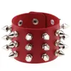 Kmvexo Unique 3 lignes pointes rivets étalon large manchette punk punk gothique rock unisexe bracelets de harnais de bracelet pour femmes bijoux 229w