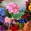 European Fake Single Stem Hydrangea 18.9" Length Simulation Oil Painting Hydrangeas for Wedding Home Decorative Artificial flowers