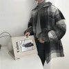 Ullkvinnor Enkel Plaid Student All-Matchfickor Elegant Kvinnor Outwear Vinter Varm Högkvalitativ Harajuku Females Coat Fashion1