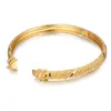 Wando Dubai Arabische bruiloft Goudkleur Etnische armband voor Womengirlbride Bracelet Ramadan Midden -Oosten Juwelier Gift kan B2217145474 openen