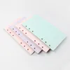 40 ark 5 färger A6 Loose Leaf Product Solid Färg Notebook Refill Spiral Binder Inside Page Planner Inner Filler Papers School Office Supplies
