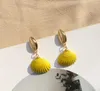 Handmade Shell Dangle Earrings Bohemian Gold Irregular Seashell Conch Earring for Women Girl Lady Summer Beach Holiday Jewelry Gift DHL free