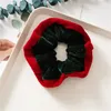 Christmas Velvet Scrunchie Headband Patchwork Scrunchies Women Elastic Hair Bands Girls Hair Ties Winter Hair Accessories