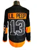 Mens Fashion Star # 13 Lil Peep Philadelphia Flyers Hockey Jerseys Dames Jeugd Gestikt Custom Elke naam en nummer Jersey Orange Black White