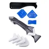 Beauty Sewing Tools Glass Glue Scraper Scraper Plastic Yin and Yang Angle Shovel Polishing Pad 9 Piece Set294V