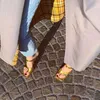 Rizabina جلد حقيقي المرأة الصنادل فليب يتخبط النعال عالية الكعب أحذية الصيف امرأة أزياء حزب سيدة الأحذية مثير حجم 34-40