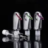 50ml lege hand wassen sanitizer gel navulbare fles met sleutelhaak clear transparante plastic dispenser fleshouder DHL