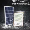 Ljus solöversvämmeljus utomhus rörelse sensor IP65 100W 200W 300W 400W 600W utomhusvattentät väggfäste med fjärrkontroll
