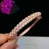 Outras pulseiras 100% Real e Natural Opal Bangle 925 Sterling Silver Fine Jewelry Opalbangle1