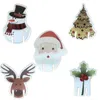 10Pcs/Lot Christmas Decorations Cards Christmas Wine Bottles Decor Cards Santa Wine Glass Decoration Hat New Year Party Supplies BH4061 TQQ