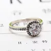 Cluster Ringen 2021 Originele Zilveren Kleur Ronde Sparkle Ring Voor Vrouwen Aanpasbare Bruiloft Verloving Pan Drop14789253