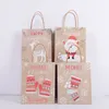 Lovely Christmas Kraft Paper Bag Creative Christmas Gift Packaging Bag Eco-friengly Shopping Bags Portable Holiday Tote Paper Bags VT1670