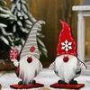 Noel Ahşap Bebek Navidad Süs İsveçli Santa İskandinav Gnomes Masaüstü Masa Dekorasyon Hediye Ev Dekor