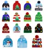 Pom Pom Cappelli natalizi Cappelli lavorati a maglia con luce a led Berretti natalizi Cappelli invernali all'uncinetto Cervi Elk Gilrs Cappellino natalizio Decorazioni per la casa