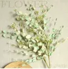Tek Yapay Kağıt Şube Simülasyon Kurutulmuş Çiçek Home Office Düğün Dekorasyon Bitkiler Kağıt Yeşil Çim Çiçek buket Display