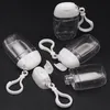 1 pièces 30 ml bouteilles vides désinfectant pour les mains voyage petite taille support crochet porte-clés transporteurs capuchon rabattable réutilisable Portable