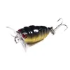 hengjia 100ピースCicada Hard Fishing Lure昆虫釣りタックルクランクベイトルアーベイト4cm 4cm 4.4g 8＃フック8色フローティングウォブラー